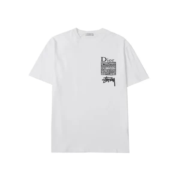 디올 남성 크루넥 화이트 반팔티 - Mens White Tshirts - dio01758x - 1