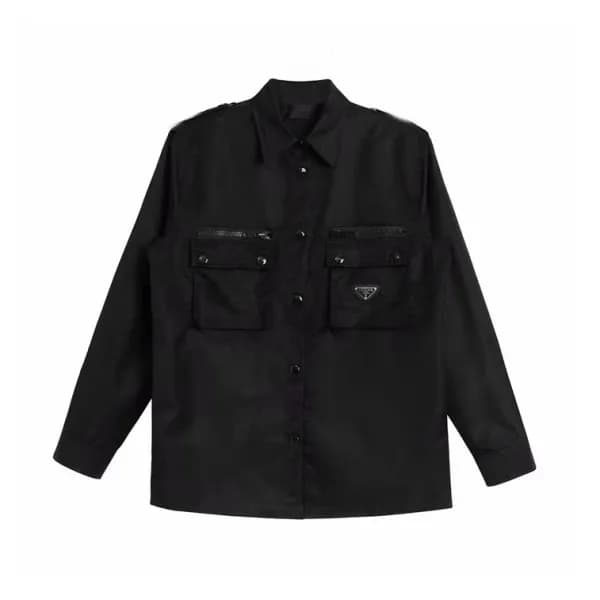 프라다 남성 모던 블랙 셔츠 - Mens Black Tshirts - pra02696x - 1