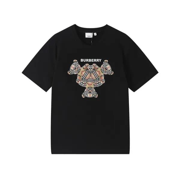 버버리 남성 블랙 크루넥 반팔티 - Mens Black Tshirts - Bur04336x - 1