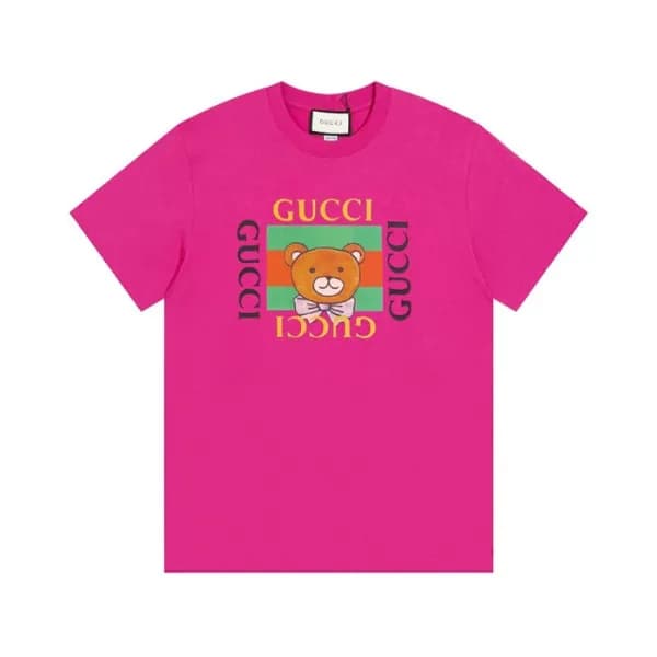 구찌 남/녀 핑크 크루넥 반팔티 - Unisex Pink Tshirts - guc04870… - 1
