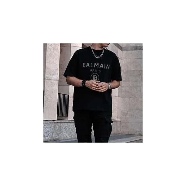 발망 남/녀 유니크 블랙 반팔티 - Unisex Black Tshirts - bam0166… - 1