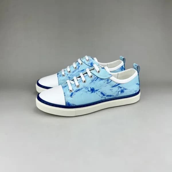 에르메스 남성 클래식 블루 스니커즈 - Mens Blue Sneakers - her0817… - 1