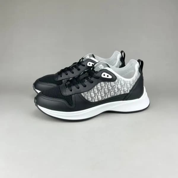 디올 남성 시그니처 블랙 스니커즈 - Mens Black Sneakers - dio0193… - 1