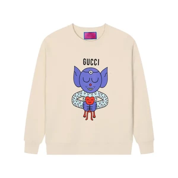 구찌 남성 캐쥬얼 아이보리 맨투맨 - Gucci Mens Ivory Tshirts - Gu… - 1