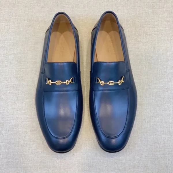 구찌 남성 이니셜 네이비 로퍼 - Gucci Mens Navy Loafer - gu34x - 1