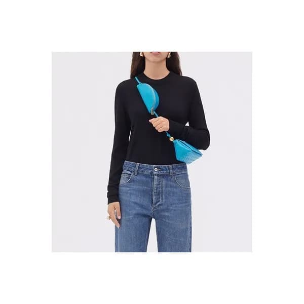 보테가베네타 여성 블루 새들백 - Bottaga Veneta Womens Blue Sadd… - 1