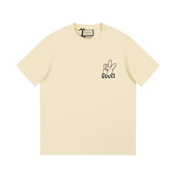 구찌 남/녀 아이보리 크루넥 반팔티 - Gucci Unisex Ivory Tshirts -… - 1