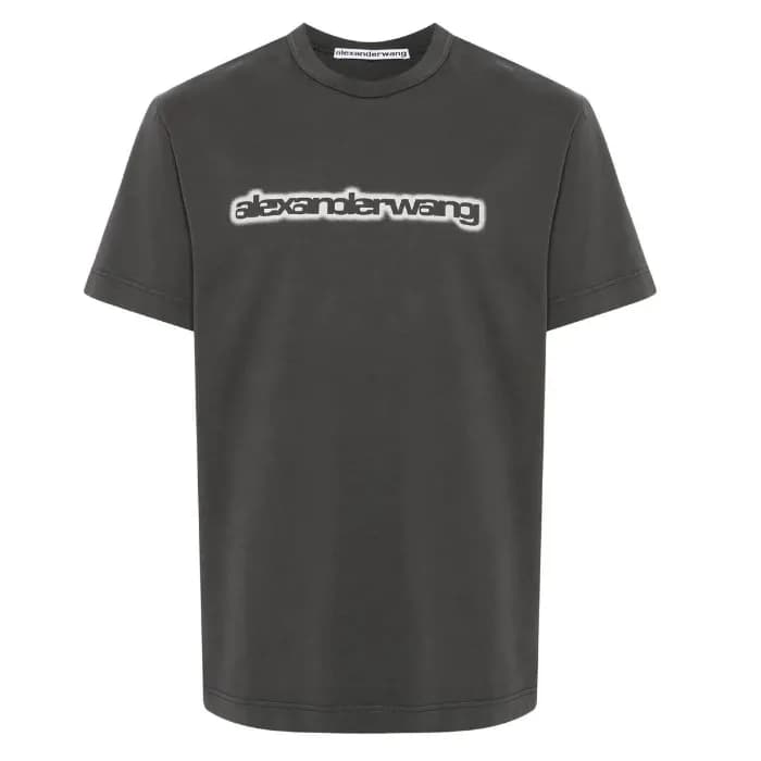 알렉산더왕 남성 이니셜 챠콜 반팔티 - Alexander wang Mens Tshirts … - 1