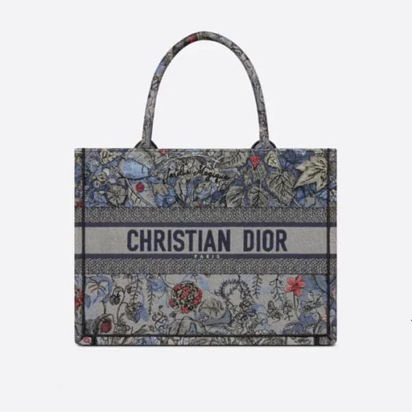 디올 남/녀 블루 북토트 - Dior Unisex Blue Book Tote - di306… - 1