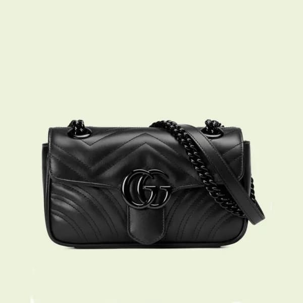 구찌 여성 블랙 마몬트백 - Gucci Womens Black Marmont Bag - g… - 1