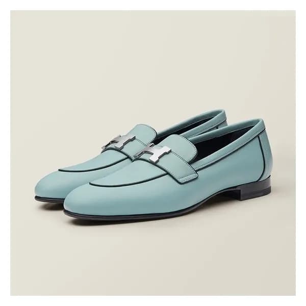 에르메스 여성 블루 파리 로퍼 - Hermes Womens Blue Loafer - he1… - 1