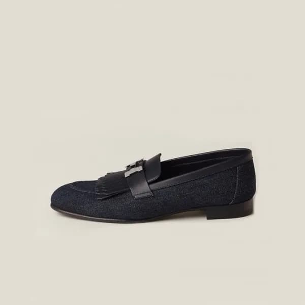 에르메스 여성 네이비 로얄 로퍼 - Hermes Womens Navy Loafer - he… - 1