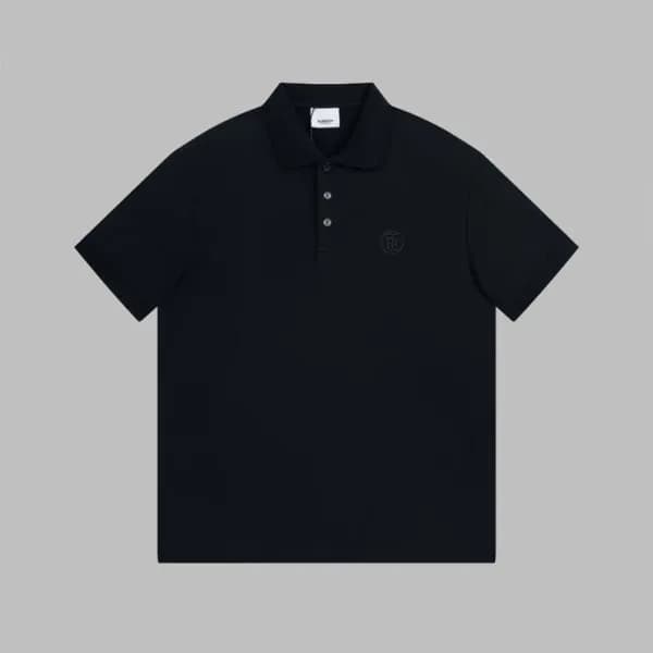 버버리 남성 블랙 크루넥 반팔티 - Burberry Mens Black Short Slee… - 1