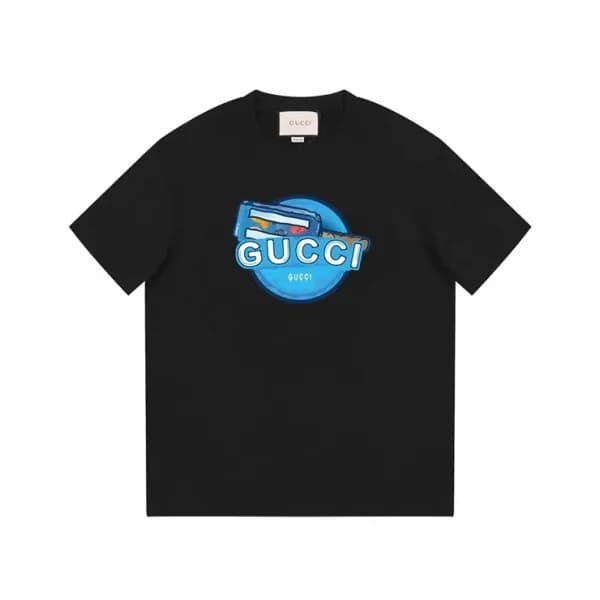 구찌 남/녀 블랙 크루넥 반팔티 - Gucci Unisex Black Short sleev… - 1