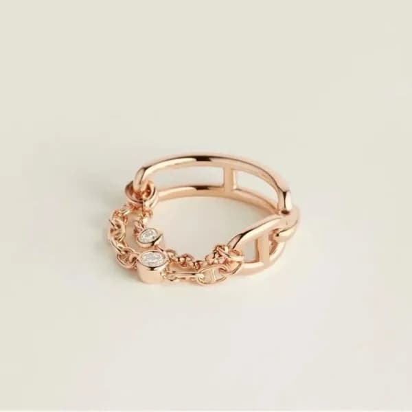 에르메스 여성 로즈 골드 반지 - Hermes Womens Rose Gold Ring - … - 1