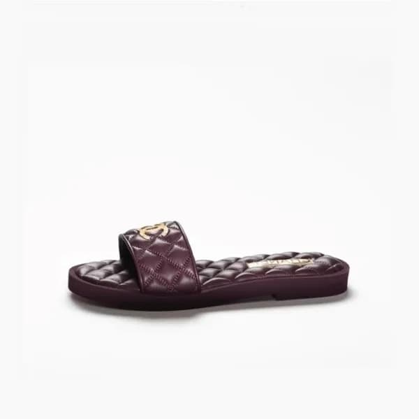 샤넬 여성 버건디 슬리퍼 - Chanel Womens Burgundy - ch474x - 1