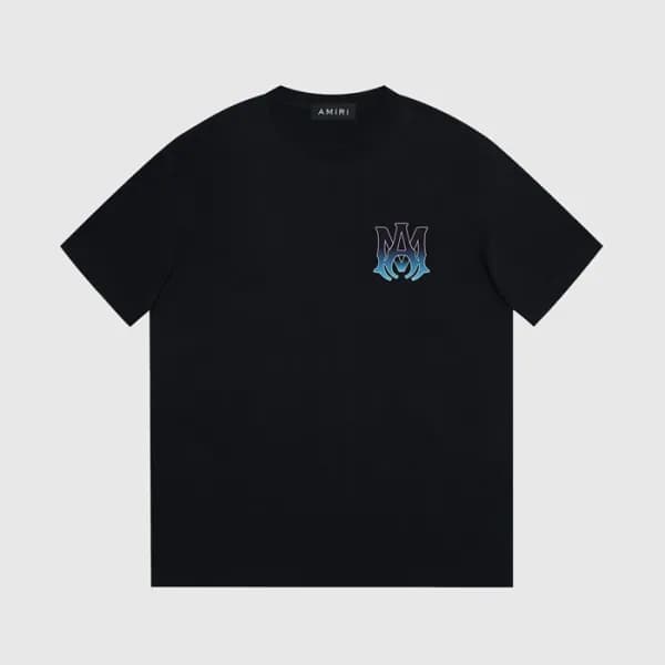 아미리 남성 블랙 크루넥 반팔티 - Amiri Mens Black Short sleeved… - 1