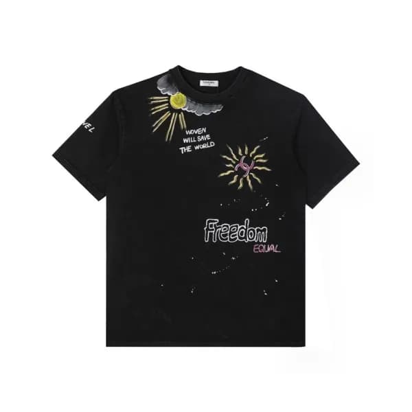 샤넬 남/녀 크루넥 블랙 반팔티 - Chanel Unisex Black Tshirts - … - 1