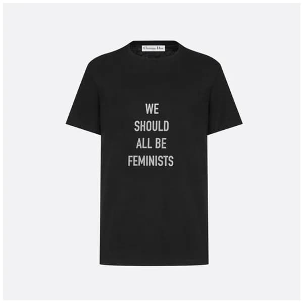 디올 여성 블랙 크루넥 반팔티 - Dior Womens Black Short sleeved… - 1