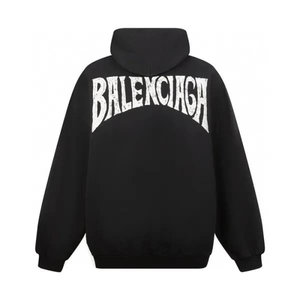발렌시아가 남성 블랙 후드티 - Balenciaga Mens Black Hoodie - b… - 1