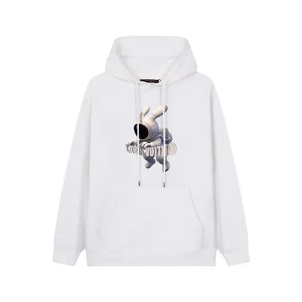 루이비통 남성 화이트 후디 - Louis vuitton Mens White Hoodie -… - 1