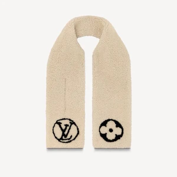 루이비통 여성 아이보리 머플러 - Louis vuitton Womens Ivory Muff… - 1