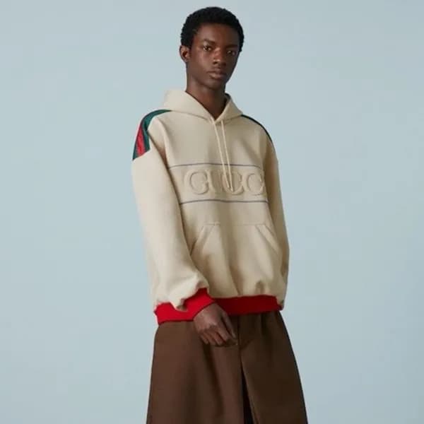 구찌 남성 아이보리 후드티 - Gucci Mens Ivory Hoodie - guc179x - 1
