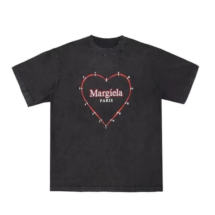 메종 마르지엘라 남/녀 블랙 티셔츠 - Maison Margiela Unisex Tshir… - 1