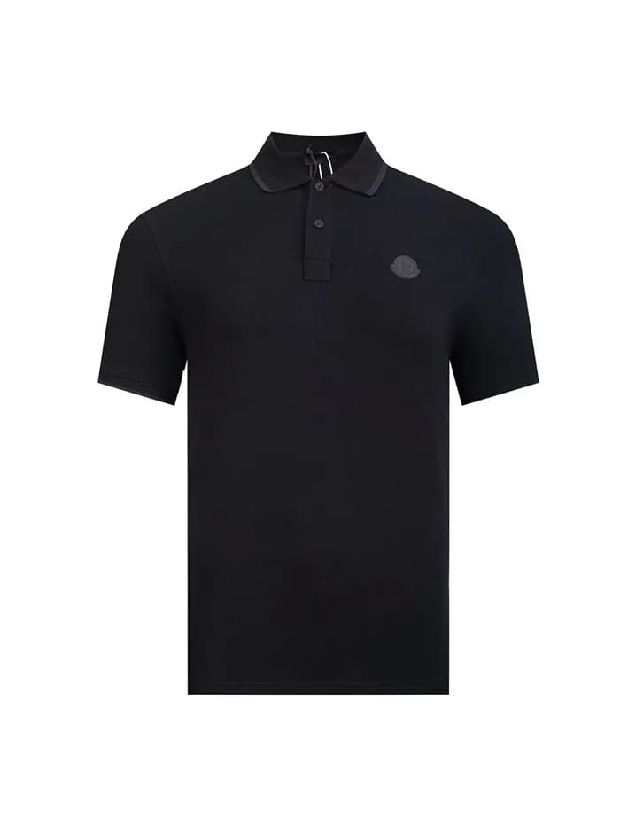 몽클레어 남성 블랙 폴로 반팔티 - Moncler Mens Black Tshirts - m… - 1