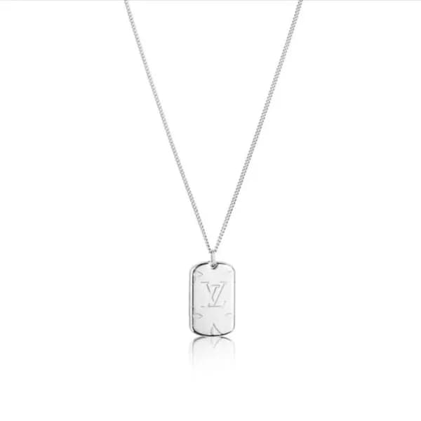 루이비통 남성 화이트 골드 목걸이 - Louis vuitton Mens White-gold… - 1