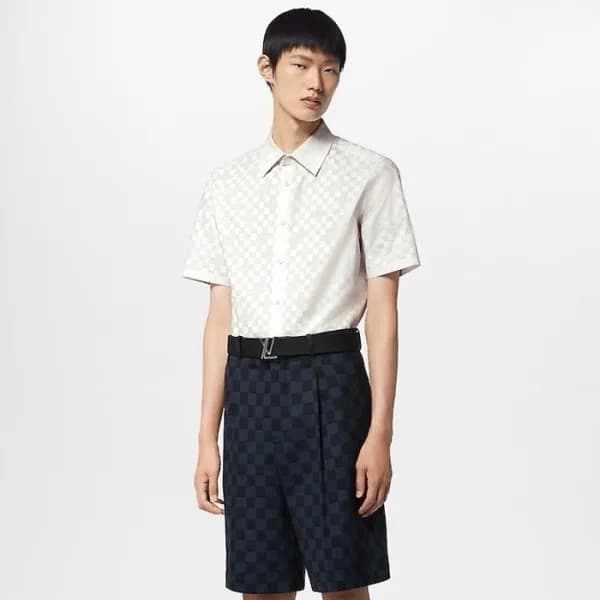 루이비통 남성 반팔 셔츠 - Louis vuitton Mens White Shirts - … - 1