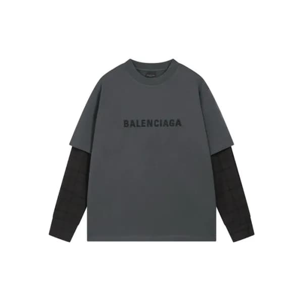 발렌시아가 남성 라운드 긴팔티 - Balenciaga Mens Round Tshirt - … - 1