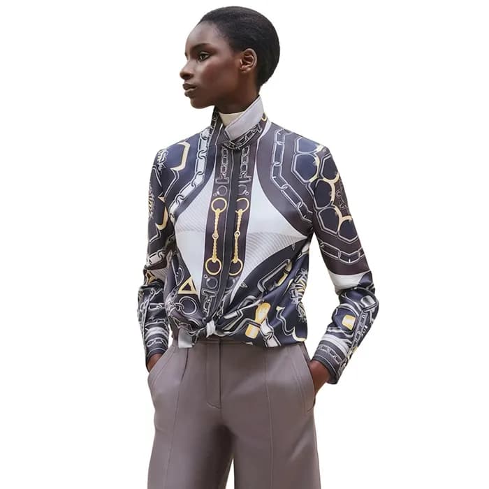 에르메스 여성 실크 셔츠 - Hermes Womens Silk Shirts - prc586… - 1