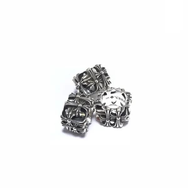크롬하츠 남/녀 실버 반지 - Chrome Hearts Unisex Silver Ring … - 1