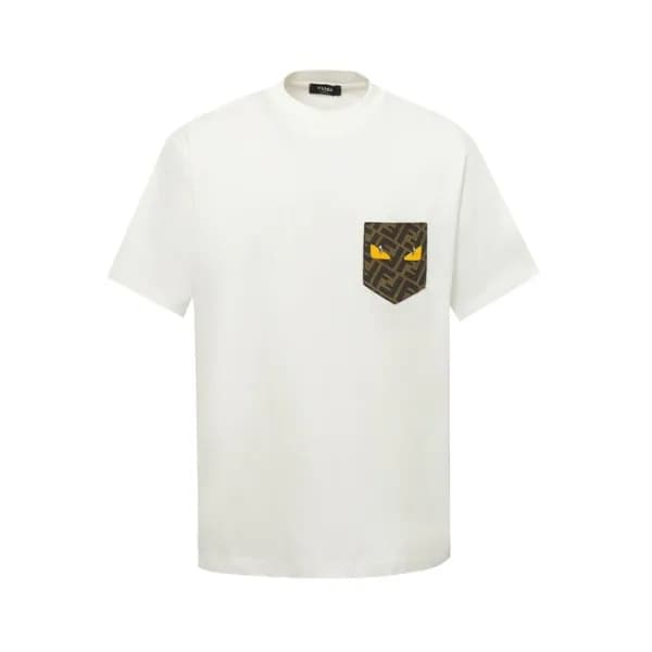 펜디 남성 라운드 반팔 티셔츠 - Fendi Mens Round Tshirt - fec66… - 1