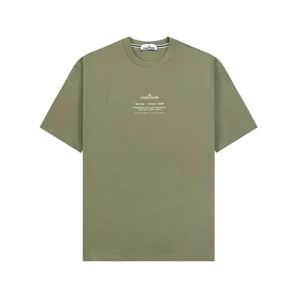 스톤아일랜드 남성 라운드 반팔 티셔츠 - Stone Island Mens Round Tsh… - 1