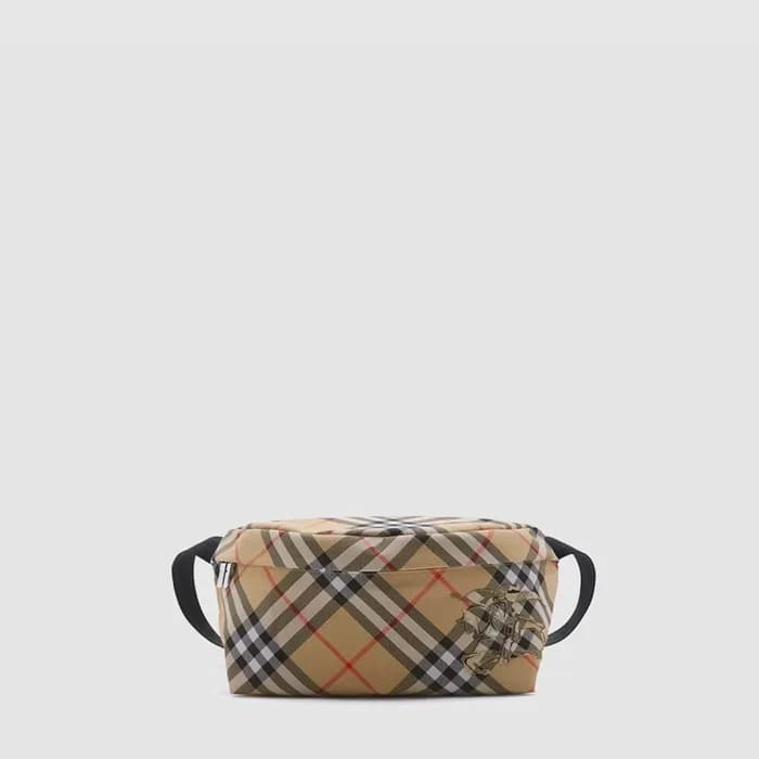 버버리 남성 체크 벨트 백 - Burberry Mens Check Belt Bag - bu… - 1