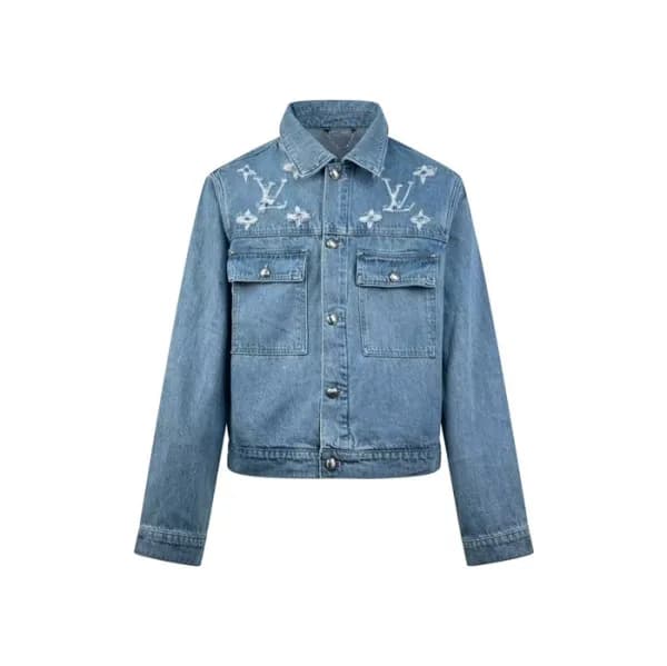 루이비통 남성 데님 재킷 - Louis vuitton Mens Denim Jacket - … - 1