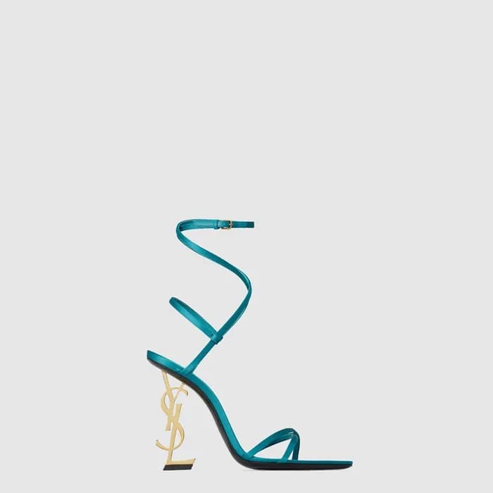 입생로랑 여성 새틴 크레이프 소재 opyum 샌들 - Saint Laurent Satin … - 1