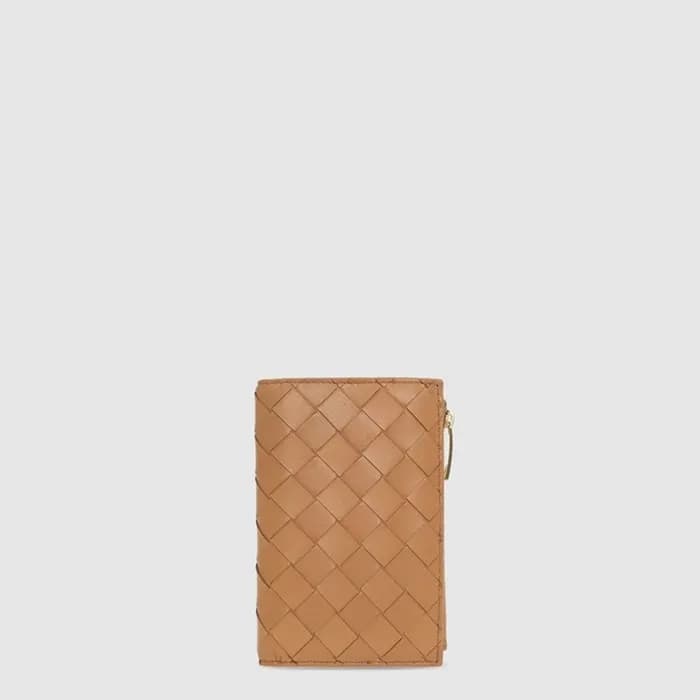 보테가베네타 남성 미디엄 인트레치아토 폴더형 지퍼 지갑 - Bottega veneta Me… - 1