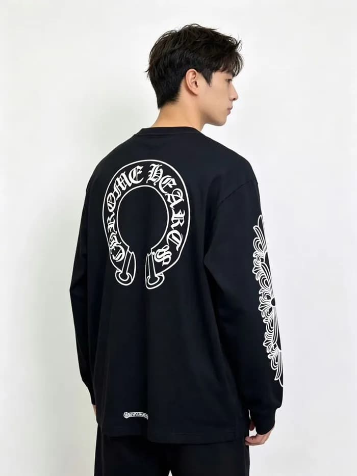크롬하츠 남성 라운드 맨투맨 - Chrome Hearts Mens Round Tshirt … - 1