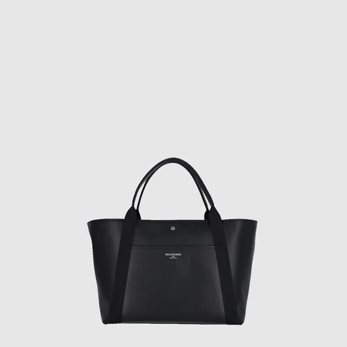 발렌시아가 여성 비아리츠 로고 레더 라지 토트백 - Balenciaga Womens Bia… - 1