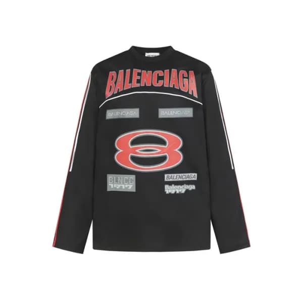 발렌시아가 남성 라운드 긴팔티 - Balenciaga Mens Round Tshirt - … - 1
