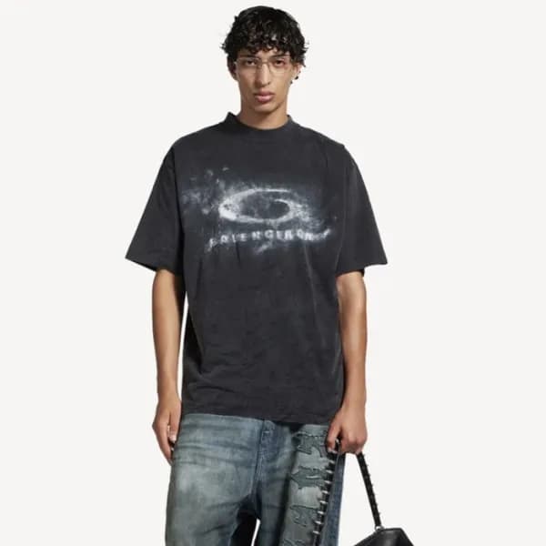 발렌시아가 남성 라운드 반팔 티셔츠 - Balenciaga Mens Round Tshirt… - 1