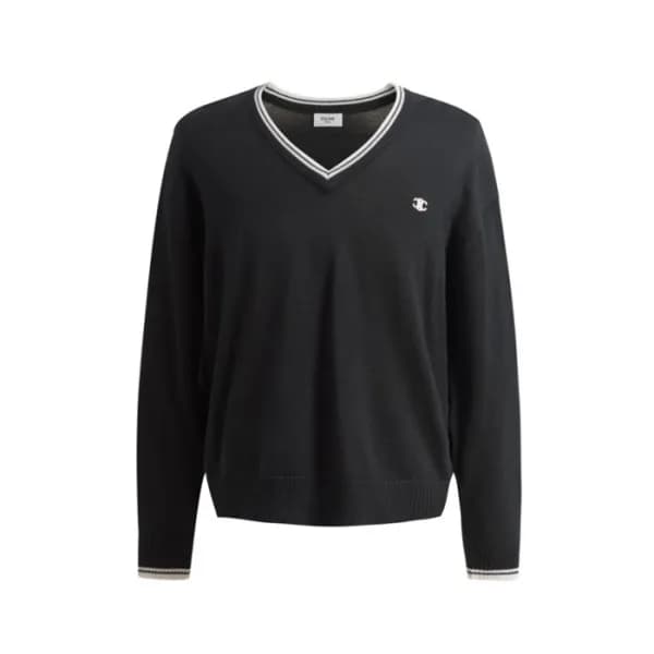 셀린느 남성 브이넥 스웨터 - Celine Mens V-neck Sweater - cec1… - 1