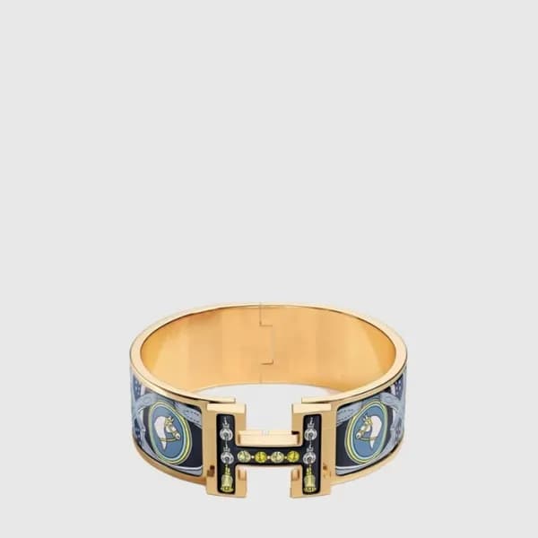 에르메스 남성 클릭 클락 H 부케 셀리에 팔찌 - Hermes Mens Clic Clac … - 1