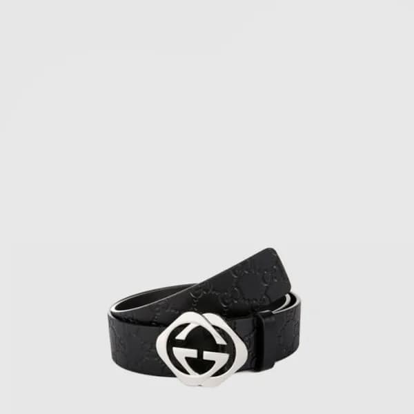 구찌 남성 GG 마몽 엠보스 레더 벨트 - Gucci Mens GG Marmont Embo… - 1