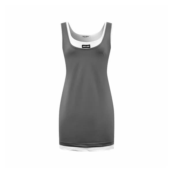 미우미우 여성 미니 탱크 드레스 - Miumiu Womens Mini Tank Dress … - 1