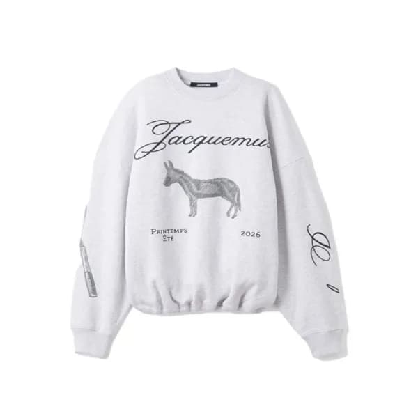 자크뮈스 남성 라운드 맨투맨 - Jacquemus Mens Long Sleeve Tshirt - jac16965x - 1