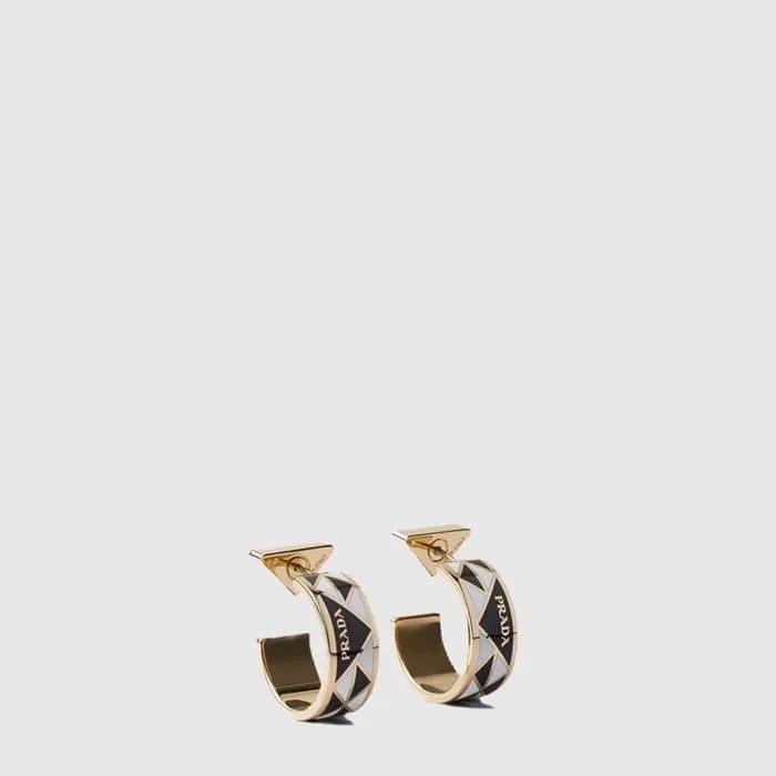 프라다 여성 에나멜 메탈 이어링 - Prada Womens Enamel Metal Earring - acc10302x - 1